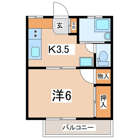 郡山駅 徒歩10分 3階の物件間取画像